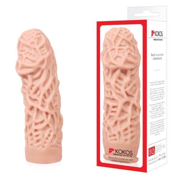 Насадка на член Kokos Extreme Sleeve ES.12 розмір M, потовщувальна, стимулюючий рельєф SO2492 фото