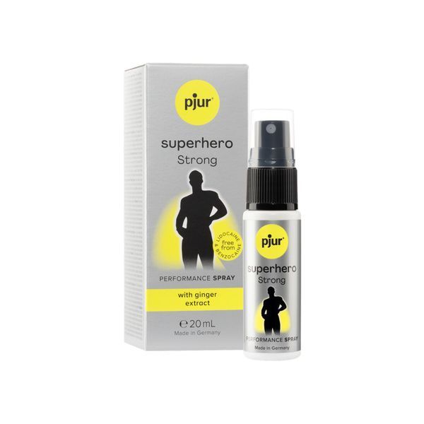 Спрей-пролонгатор pjur Superhero Strong Spray 20 ml, з екстрактом імбиру, без анестетиків PJ12920 фото