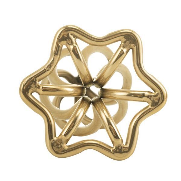 Анальная пробка LOCKINK SEVANDA Hollow Spiral Golden Metal Anal Plug - M size SX0883 фото