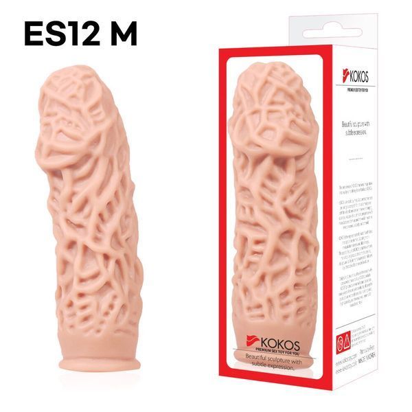 Насадка на член Kokos Extreme Sleeve ES.12 розмір M, потовщувальна, стимулюючий рельєф SO2492 фото