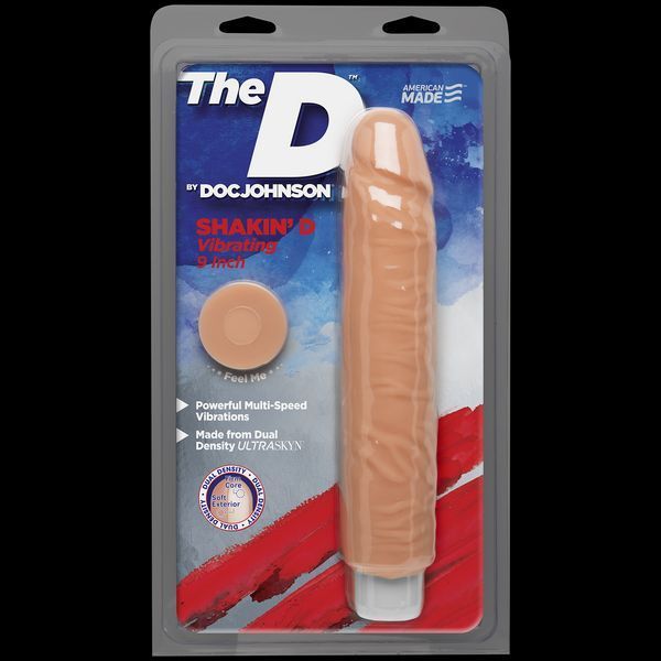 Фаллоимитатор Doc Johnson The D: Shakin D 9 Inch Vibro ULTRASKYN, диаметр 3,8см, плавная регулировка SO1581 фото