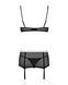 Эротический костюм горничной Obsessive Maidme set 5pcs S/M, бюстгальтер, пояс с фартуком, чулки SO7290 фото 6