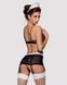 Эротический костюм горничной Obsessive Maidme set 5pcs S/M, бюстгальтер, пояс с фартуком, чулки SO7290 фото 2