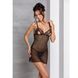 Сорочка с вырезами на груди, стринги Passion LOVELIA CHEMISE S/M, black SO4760 фото 3