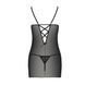 Сорочка с вырезами на груди, стринги Passion LOVELIA CHEMISE S/M, black SO4760 фото 6