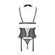 Корсет с открытой грудью Passion DOMINICA CORSET XXL/XXXL black, пажи для чулок, стринги SO8435 фото 4