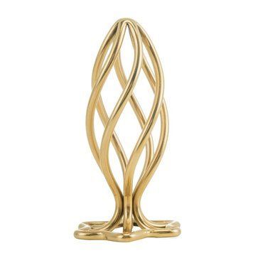 Анальная пробка LOCKINK SEVANDA Hollow Spiral Golden Metal Anal Plug - L size SX0884 фото