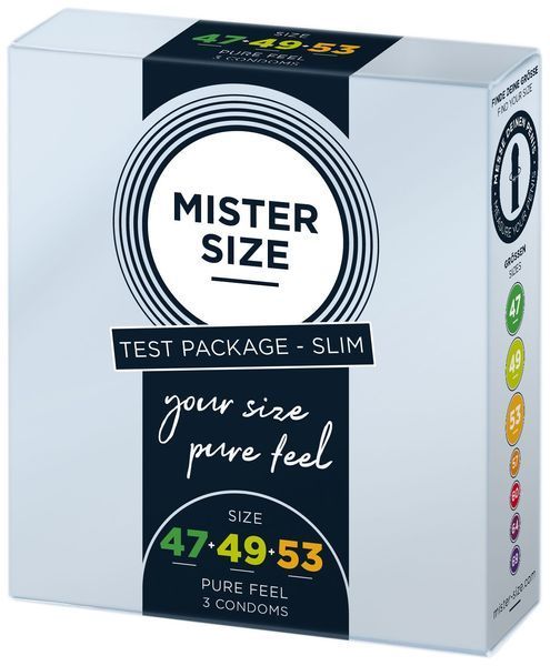 Набор презервативов Mister Size - pure feel - 47&ndash;49&ndash;53 (3 condoms), 3 размера, толщина 0,05 мм SO8039 фото