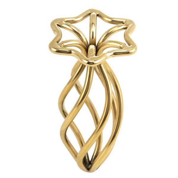 Анальная пробка LOCKINK SEVANDA Hollow Spiral Golden Metal Anal Plug - L size SX0884 фото