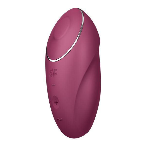 Вибростимулятор-пульсатор Satisfyer Tap & Climax 1 Red, эффект постукивания пальцем, 2 мотора SX0566 фото