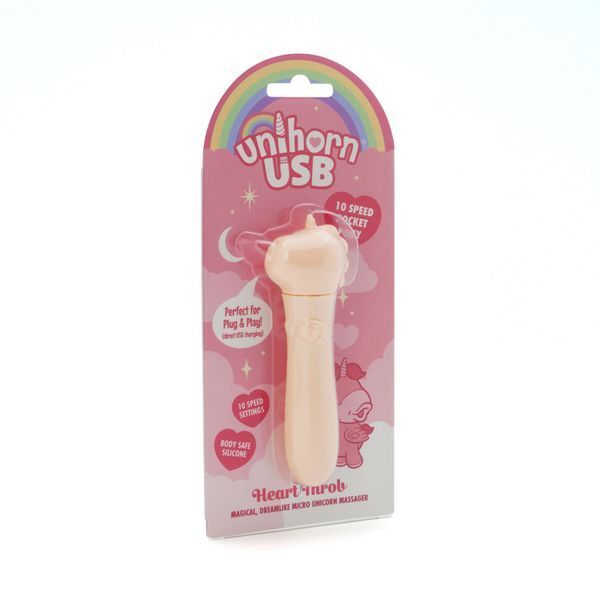 Вибратор-единорожка Unihorn USB Bullet &ndash; Heart Throb, вибропуля, USB-зарядка, 10 режимов SX2866 фото