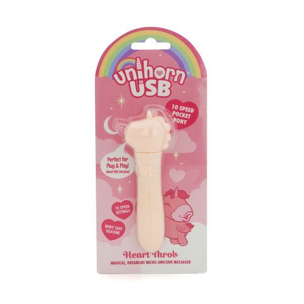 Вибратор-единорожка Unihorn USB Bullet &ndash; Heart Throb, вибропуля, USB-зарядка, 10 режимов SX2866 фото