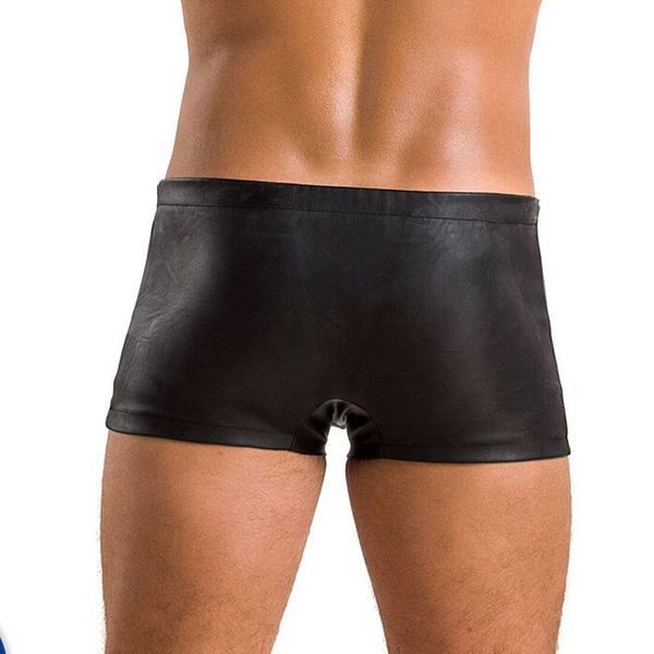 Мужские кожаные боксеры с заклепками Passion 048 SHORT DAVID S/M Black SO7616 фото
