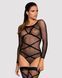 Бодистокинг Obsessive Bodystocking G320 S/M/L, чулки, боди, декор в виде линий SO7241 фото 1