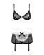 Эротический костюм горничной Obsessive Maidme set 5pcs L/XL, бюстгальтер, пояс с фартуком, чулки, ст SO7291 фото 5