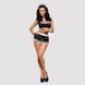 Атласный эротический костюм горничной Obsessive Maid set S/M, black, 5 предметов SO7715 фото 3