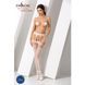 Эротические колготки-бодистокинги Passion S025 One Size, White, имитация ажурных чулочков с пояском PSS025W фото 2