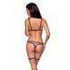Эротический комплект нижнего белья Passion GABI SET L/XL beige, трусики с гартерами SO8436 фото 2