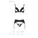 Комплект из эко-кожи Passion MILEY SET XXL/XXXL, black, трусики, бюстгальтер, пояс для чулок SO5773 фото 5