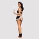 Атласный эротический костюм горничной Obsessive Maid set S/M, black, 5 предметов SO7715 фото 4