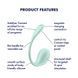 Смарт-виброяйцо Satisfyer Smooth Petal Connect App Mint SX0666 фото 7