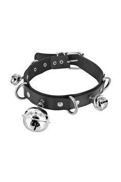 Ошейник c бубенцами Fetish Tentation Choker Bells, экокожа SO2238 фото