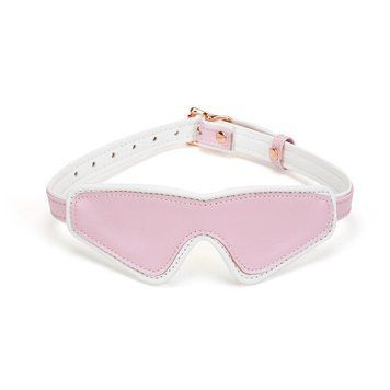 Шкіряна маска на очі Liebe Seele White & Pink Fairy Goat Leather Blindfold SX2824 фото