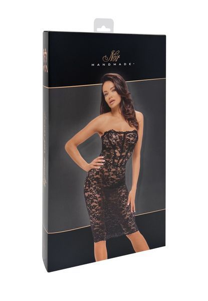 Платье Noir Handmade F301 Catalyst, M, black, миди, кружево, открытые плечи, шнуровка на спине SX0244 фото