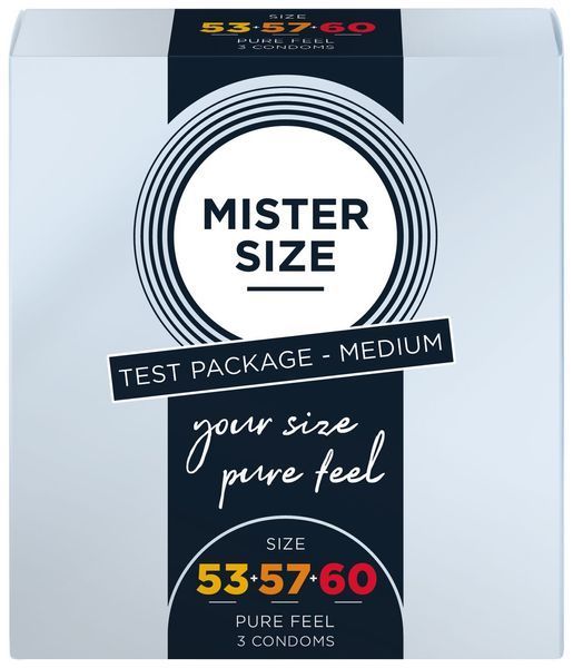 Набор презервативов Mister Size - pure feel - 53&ndash;57&ndash;60 (3 condoms), 3 размера, толщина 0,05 мм SO8040 фото