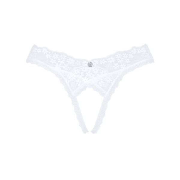 Кружевные танга Obsessive Heavenlly crotchless thong XL/2XL, с доступом SO8190 фото