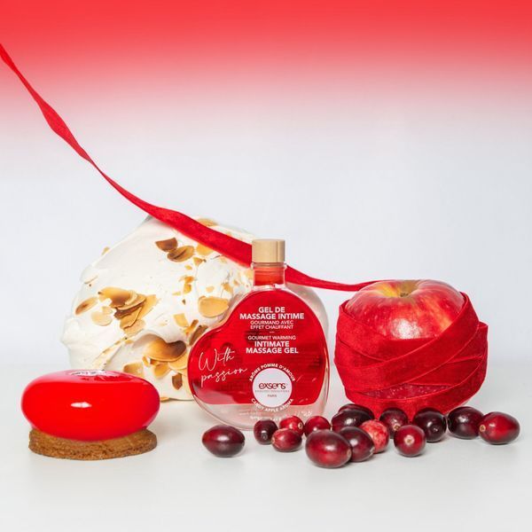 Масажний гель EXSENS With Passion Candy Apple 50 мл, розігрівальний, без цукру, їстівний SX2191 фото