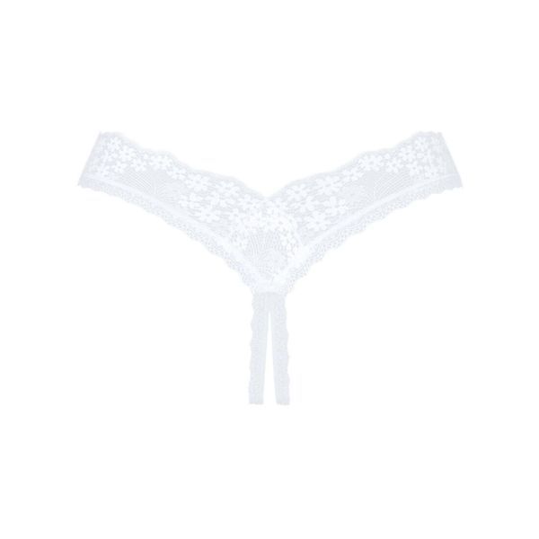 Кружевные танга Obsessive Heavenlly crotchless thong XL/2XL, с доступом SO8190 фото