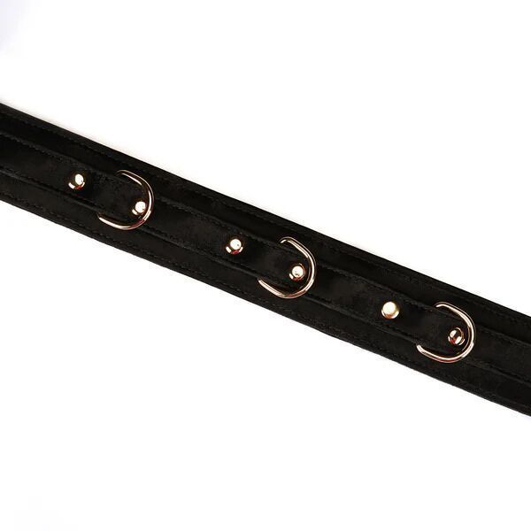 Ошейник с поводком Liebe Seele Boudoir Amor Collar with Leash Black SX1668 фото