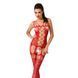 Бодістокінг Passion BS054 red, комбінезон, імітація панчіх, відкритий животик PBS054R фото 1