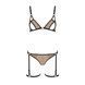 Эротический комплект нижнего белья Passion GABI SET S/M beige, трусики с гартерами SO8437 фото 3