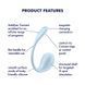 Смарт-віброяйце Satisfyer Smooth Petal Connect App Light Blue SX0667 фото 7