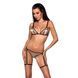 Эротический комплект нижнего белья Passion GABI SET S/M beige, трусики с гартерами SO8437 фото 1