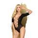 Боди Penthouse Salute Me S/L Black, имитация шнуровки на спине и декольте, геометрическое плетение SO6439 фото 1