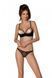 Эротический комплект Passion MARINA SET WITH OPEN BRA, XXL/XXXL, black, открытые чашки SO9737 фото 1