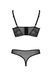 Комплект Passion DROSERA SET black, XXL/XXXL, сетка+кружево, бюстье и трусики танга SX0481 фото 4