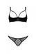 Эротический комплект Passion MARINA SET WITH OPEN BRA, XXL/XXXL, black, открытые чашки SO9737 фото 3