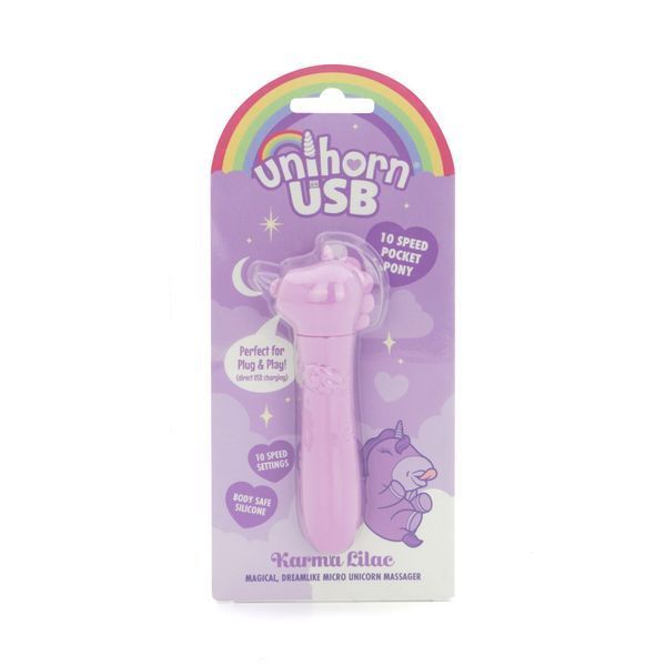 Вибратор-единорожка Unihorn USB Bullet &ndash; Karma Lilac, вибропуля, USB-зарядка, 10 режимов SX2868 фото