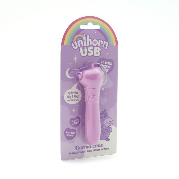 Вибратор-единорожка Unihorn USB Bullet &ndash; Karma Lilac, вибропуля, USB-зарядка, 10 режимов SX2868 фото