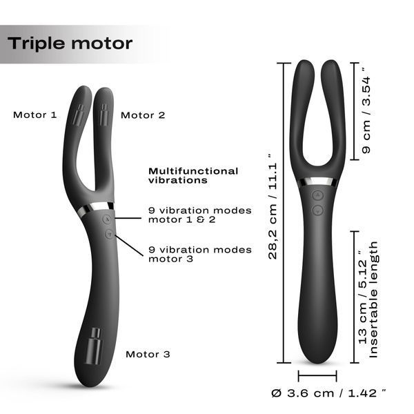 Вибратор-стимулятор Dorcel INFINITE JOY BLACK, многофункциональный, унисекс SO7382 фото