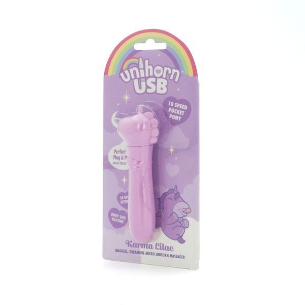 Вибратор-единорожка Unihorn USB Bullet &ndash; Karma Lilac, вибропуля, USB-зарядка, 10 режимов SX2868 фото