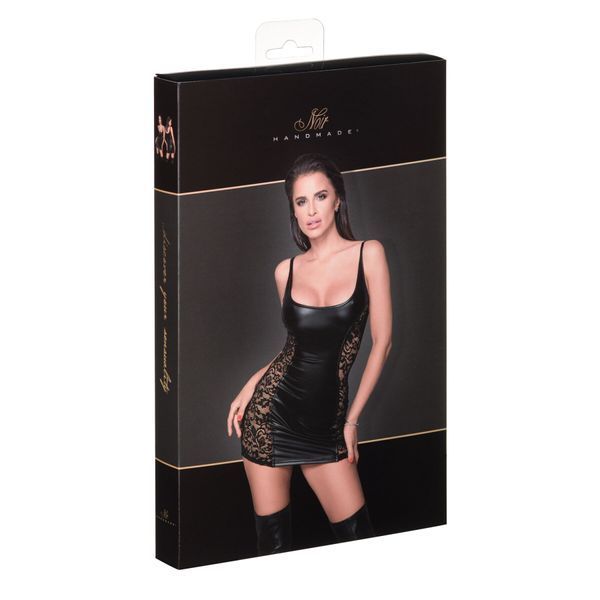 Сукня з мереживними вставками Noir Handmade F229 Powerwetlook dress with lace inserts, S SX0097 фото