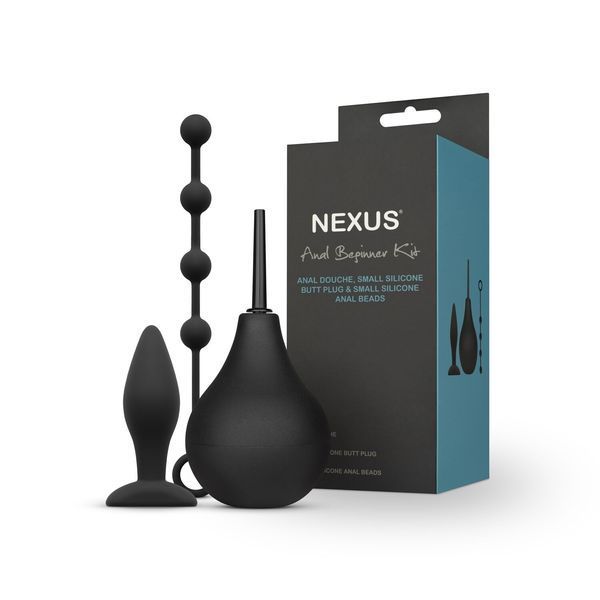Набір новачка для анальної стимуляції Nexus ANAL BEGINNER KIT, спринцівка, анальне намисто і пробка SO6641 фото