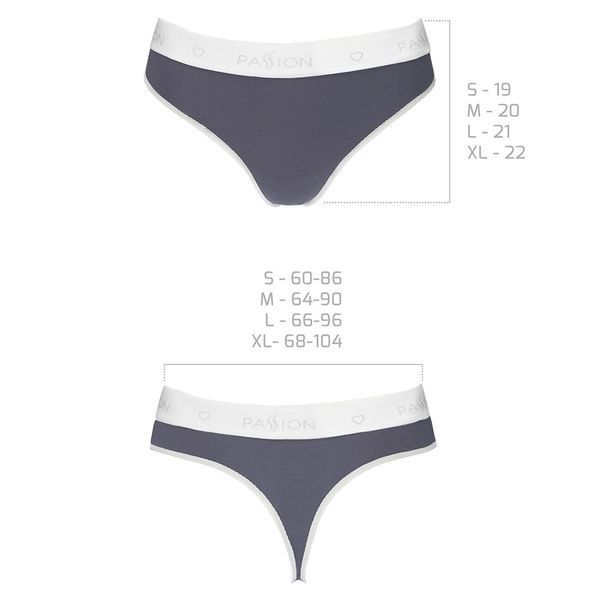 Спортивные трусики-стринги Passion PS007 PANTIES L, dark grey SO4247 фото