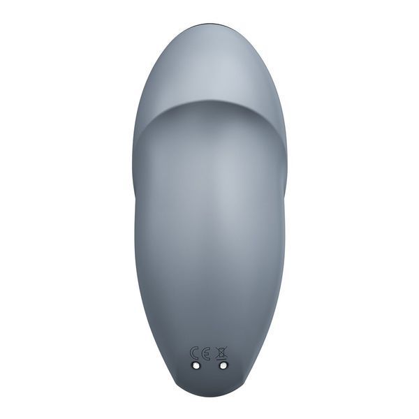 Вібростимулятор-пульсатор Satisfyer Tap & Climax 1 Bluegrey, ефект постукування пальцем, 2 мотори SX0568 фото