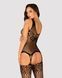 Бодистокинг Obsessive Bodystocking G323 S/M/L black, рисунок пчелы и бабочки SO7243 фото 2